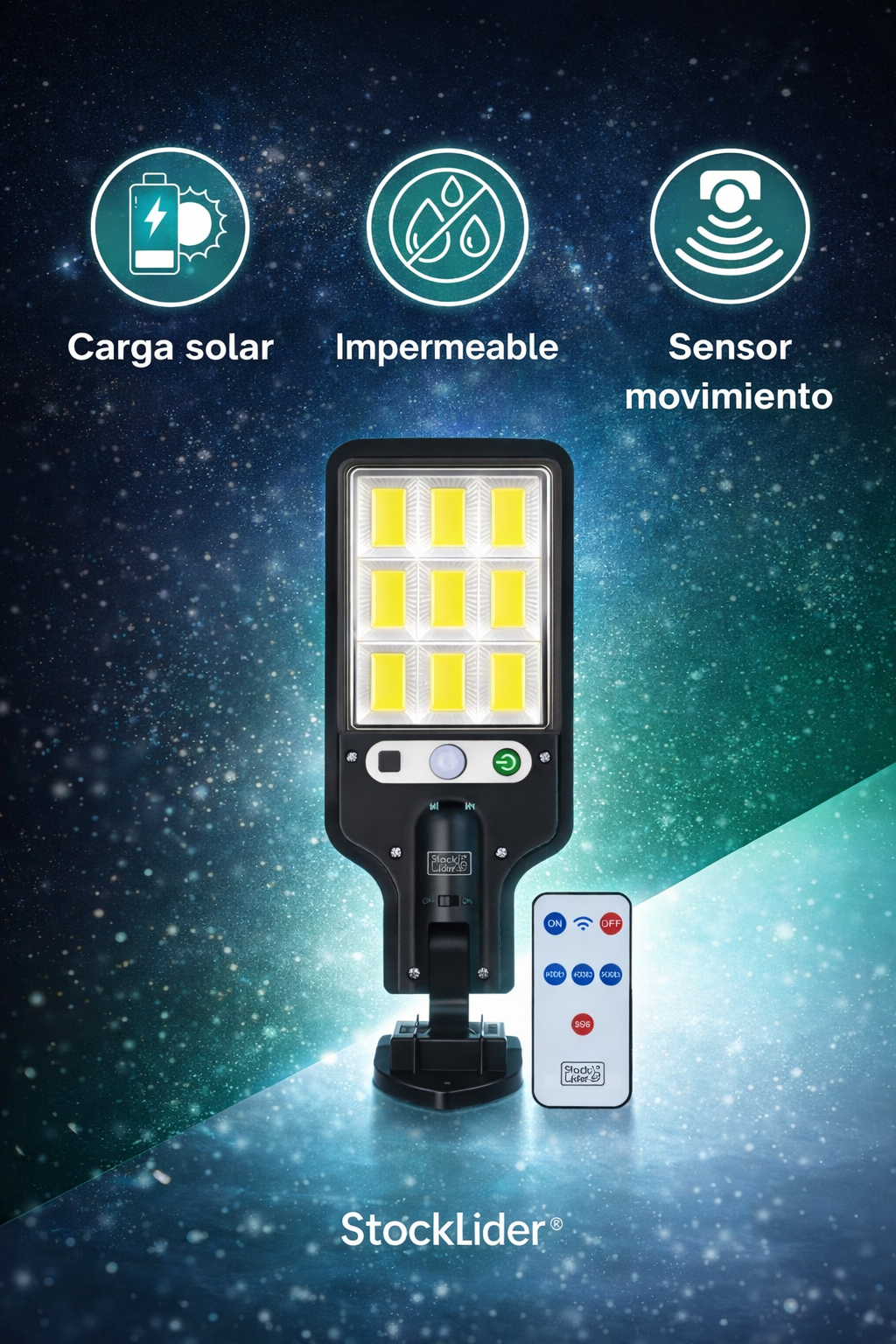 Farola solar 120 LED COB