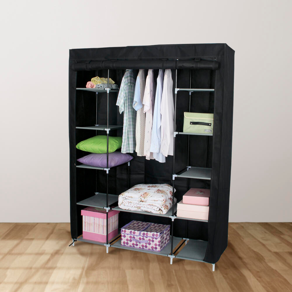 Armario de Tela, Armario Ropero con Cubierta de Tela no Tejida, 45 x 135 x 172 cm