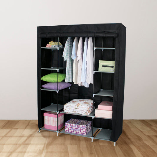 Armario de Tela, Armario Ropero con Cubierta de Tela no Tejida, 45 x 135 x 172 cm