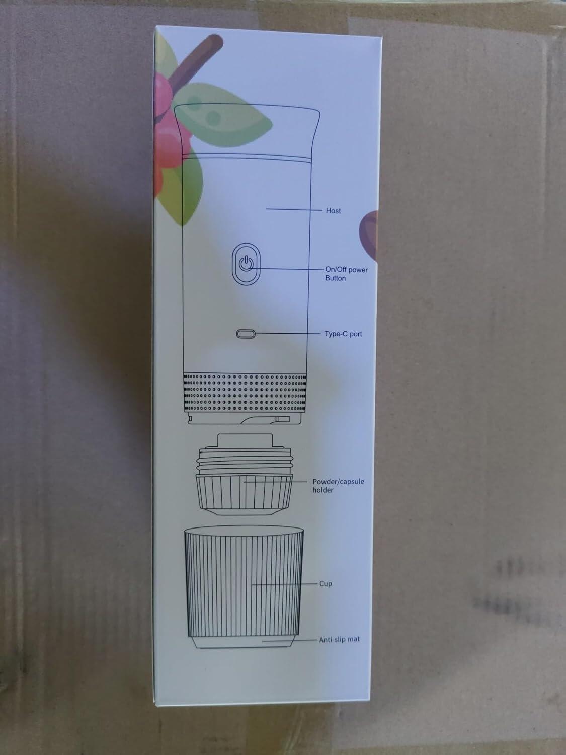 Cafetera Portátil 3 en 1 – Máquina de Café Espresso Compacta y Recargable para Cápsulas, Café Molido e Instantáneo