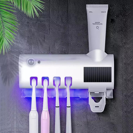 Esterilizador UV Cepillos de Dientes 3 en 1 con Dispensador de Pasta