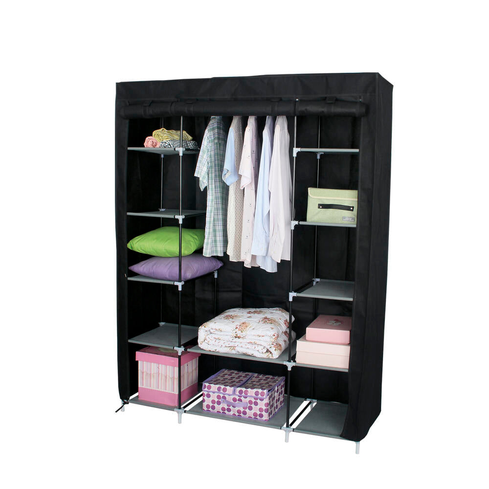 Armario de Tela, Armario Ropero con Cubierta de Tela no Tejida, 45 x 135 x 172 cm