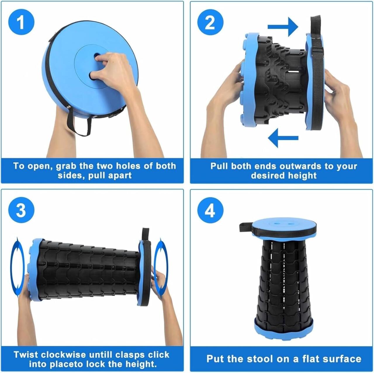 Taburete plegable portátil