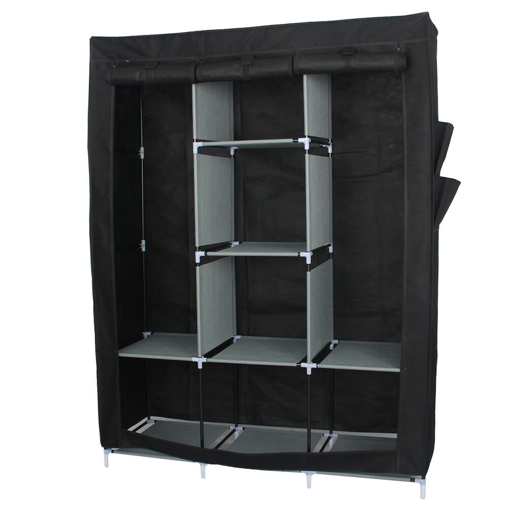 Armario de Tela, Armario Ropero con Cubierta de Tela no Tejida, 45 x 127 x 168 cm